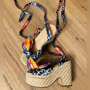 Sam Edelman Rattan Platform Sandal
